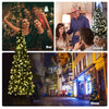 Prelit Pencil Christmas Tree, Premium Hinged Fir Tree