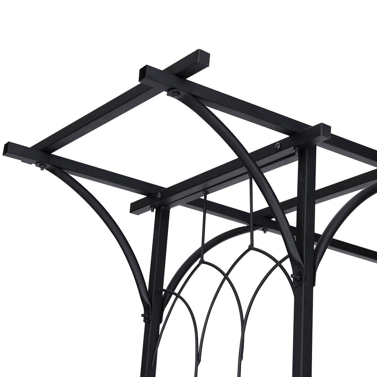 Lucktree Metal Garden Arch, Wedding Arbor for Ceremony, Pergola Arbor Garden Trellis for Various Climbing Plant