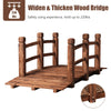 Lucktree 5 Ft Wooden Garden Bridge, Stained Wood/Natural Wood  Garden Bridge