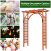 Lucktree 85in Wood Arbor Wedding Arch Garden Trellis Pergola Arbor