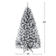 6FT/9FT  Snow Flocked Christmas Tree, Hinged Pine Tree - LucktreeUS