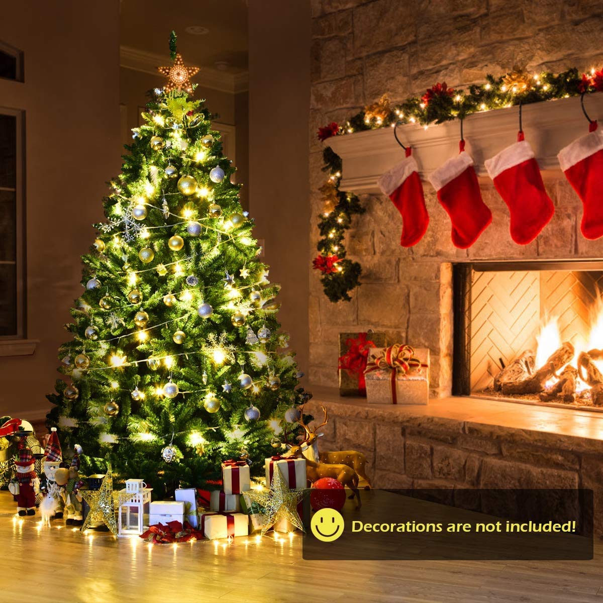 Artificial Douglas Christmas Tree Easy Assembly Xmas Tree for Indoor and Outdoor - LucktreeUS