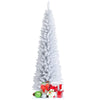 5FT / 6FT / 7FT Pencil Christmas Tree, Artificial Slim White Christmas Tree - LucktreeUS