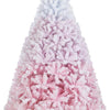 Lucktree Pink Gradient & White Snow Flocked Christmas Tree | Home Office Decoration