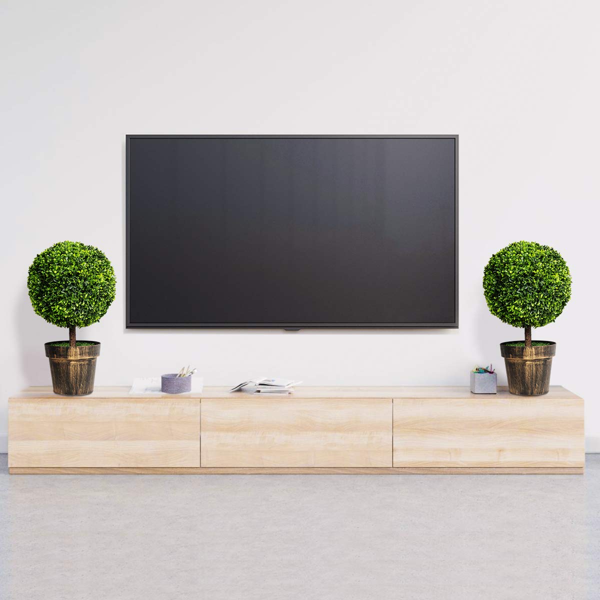 22" Artificial Ball Shaped Tree, Boxwood Tabletop Plant - LucktreeUS
