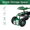 Lucktree Mobile Garden Workseat, Lawn Wagon Cart
