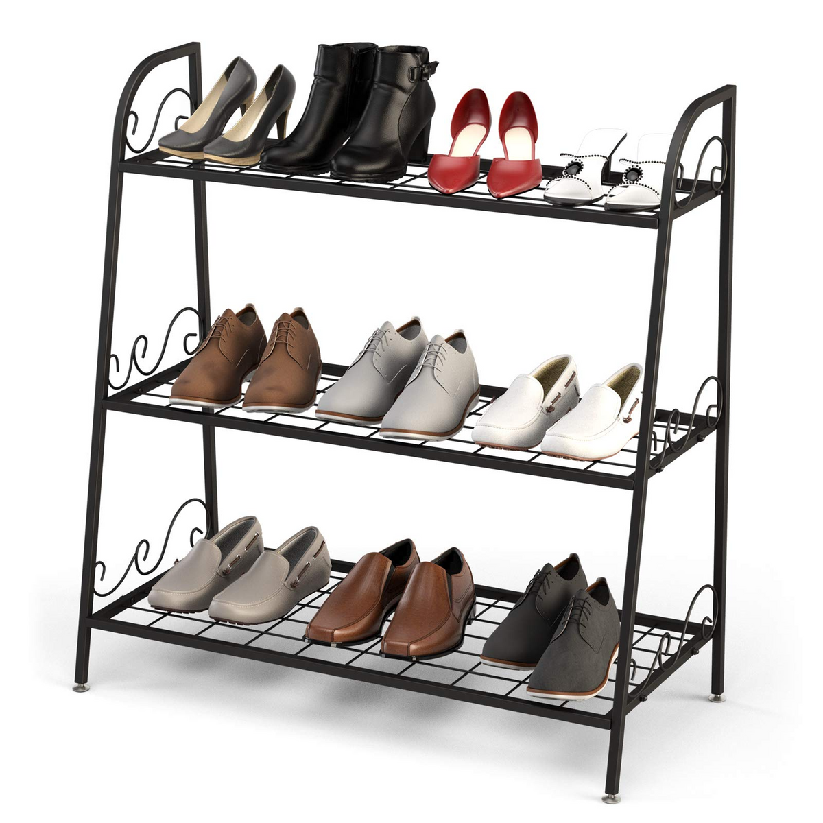 Lucktree 3 Tier Metal Plant Stand, Indoor Outdoor Plant Shelf
