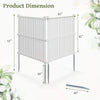 Outdoor Air Conditioner Fence, 113 x 114 cm Vinyl Privacy Screen with Metal Ground Stakes