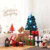 3FT Pre-Lit Optical Fiber Christmas Artificial Tree with Multicolor LED Lights and Snowflakes