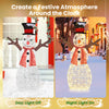 3.6 FT Lighted Christmas Snowman, Outdoor Xmas Holiday Decoration with 80 Warm LED Lights