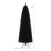 7/8 FT Pre-Lit Black Christmas Tree, Slim Artificial Halloween & Xmas Tree