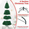 5/6/7/8 FT Artificial Christmas Tree, Unlit Full Xmas Pine Tree with 350/650/950/1138 Branch Tips & Folding Metal Stand