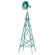 8ft Steel Windmill, Farmhouse Windmill Decoration with Directional Vane