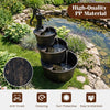 Lucktree 3-Tier Barrel Waterfall Fountain with Electric Pump