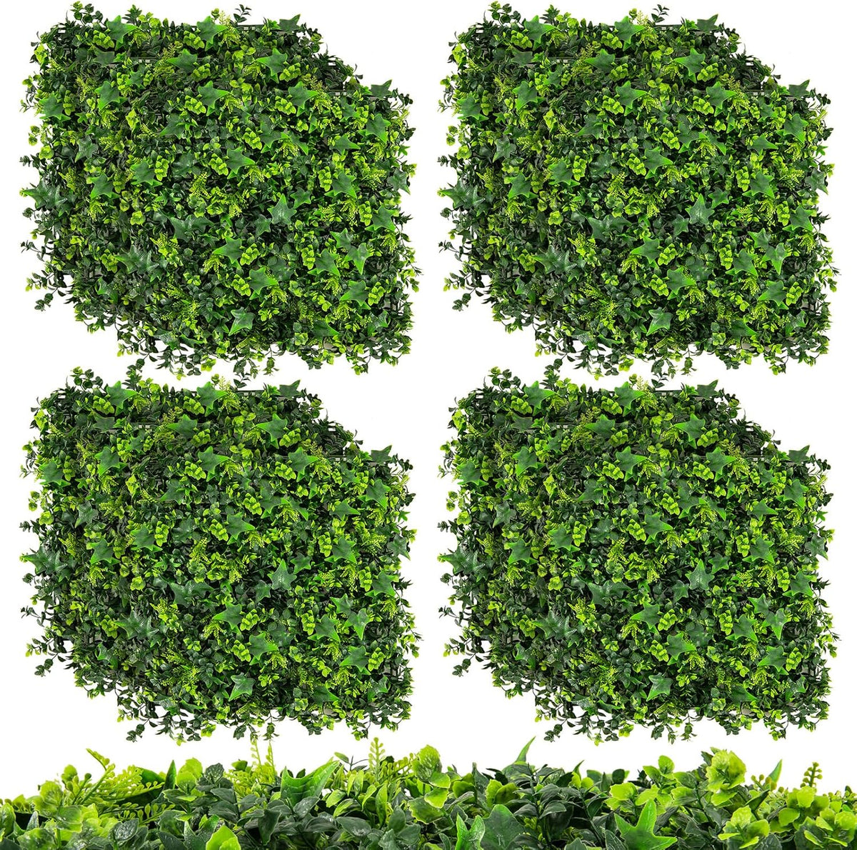 Lucktree 12PCS 20" x 20" Artificial Boxwood Panels Garden Privacy Fence Screen