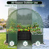 Lucktree 6.5 x 6.5 Ft Walk-in Greenhouse with Raised Garden Bed | Plant Hot House with Galvanized Steel Frame
