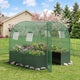 Lucktree 6.5 x 6.5 Ft Walk-in Greenhouse with Raised Garden Bed | Plant Hot House with Galvanized Steel Frame