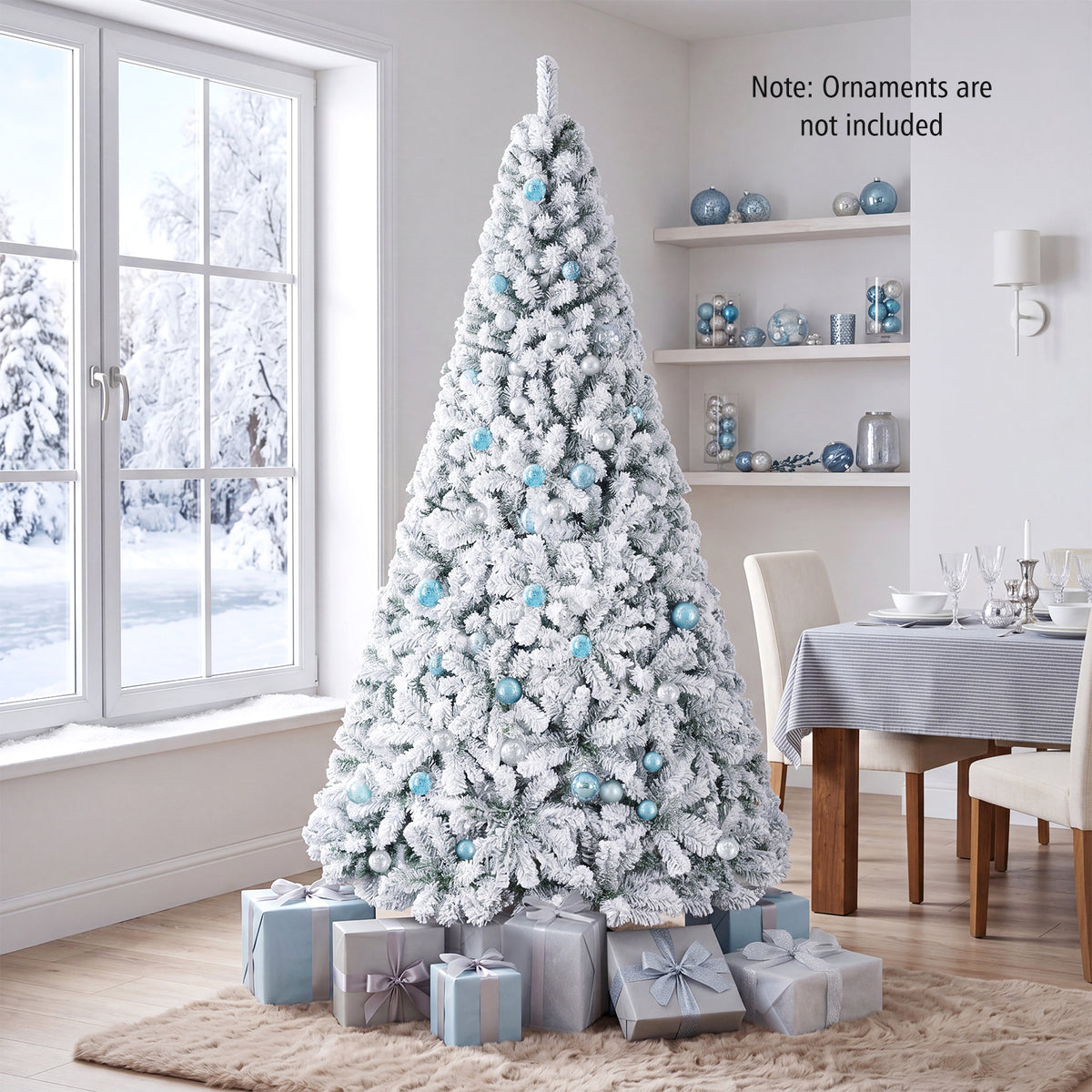 7.5 FT Snow Flocked Artificial Christmas Tree