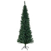 5/6/7/8/9 FT Slim Pencil Artificial Christmas Tree, Unlit Green Xmas Tree with Lush PVC Branch Tips