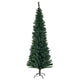 5/6/7/8/9 FT Slim Pencil Artificial Christmas Tree, Unlit Green Xmas Tree with Lush PVC Branch Tips