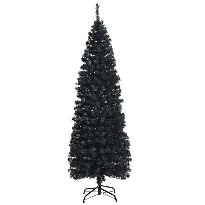 6ft Pencil Artificial Christmas Tree, Slim Christmas Tree with Metal Stand