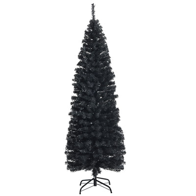 6ft Pencil Artificial Christmas Tree, Slim Christmas Tree with Metal Stand