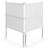 Outdoor Air Conditioner Fence, 113 x 114 cm Vinyl Privacy Screen with Metal Ground Stakes