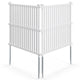 Outdoor Air Conditioner Fence, 113 x 114 cm Vinyl Privacy Screen with Metal Ground Stakes