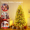 7.5FT Prelit Artificial Christmas Tree, Hinged Xmas Tree with 1449 Branch Tips