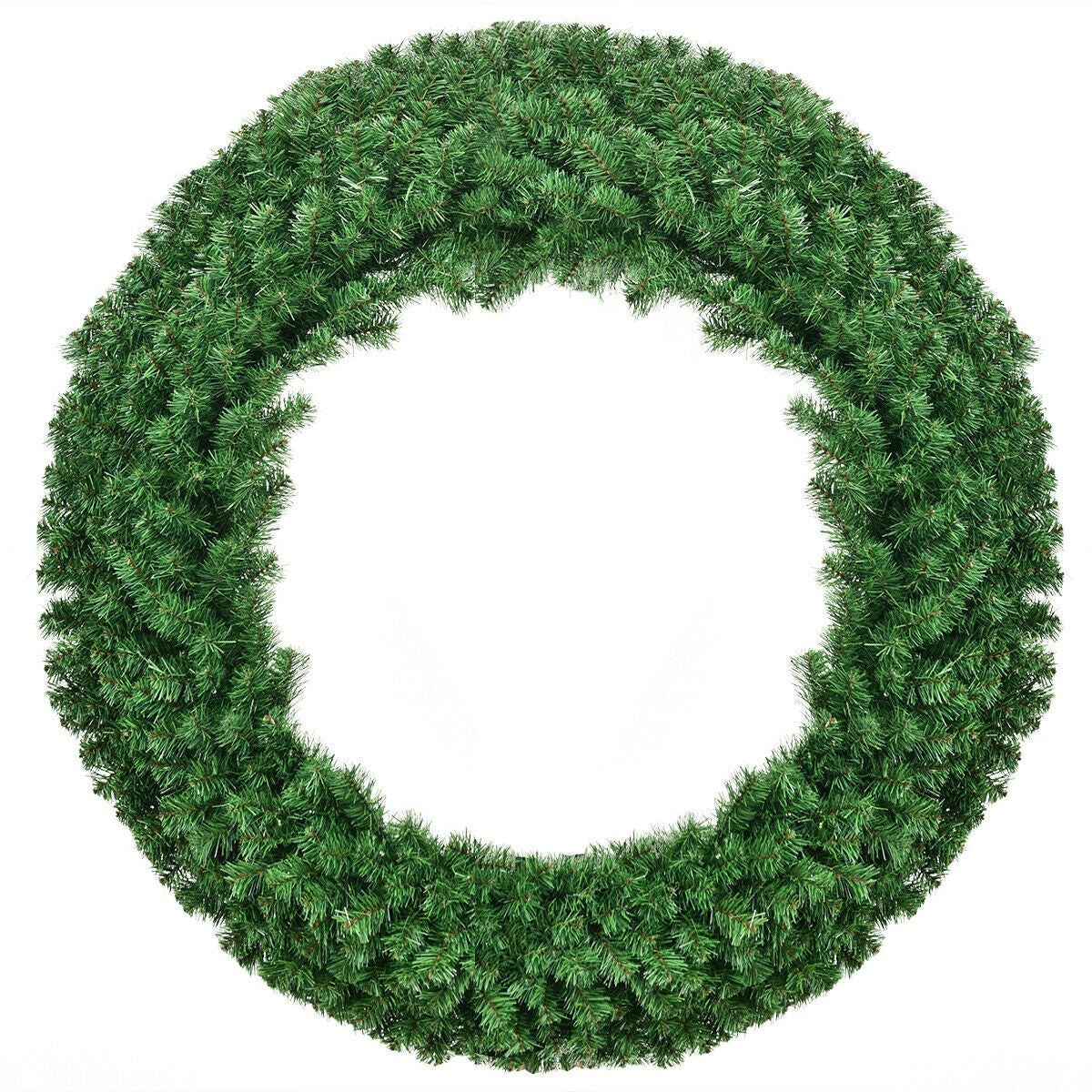 48" Pre-lit Cordless Artificial Christmas Wreath - LucktreeUS