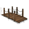 Lucktree 5 ft Wooden Garden Bridge