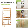 4-Tier Ladder Shelf Plant Stand, Bamboo Flower Pots Holder Display Rack - Lucktree
