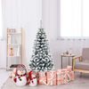 Lucktree Artificial Snow Flocked Christmas Tree, Slim Xmas Snowy Tree for Indoor and Outdoor Use - LucktreeUS