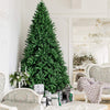 9ft Artificial Douglas Christmas Tree, Unlit Hinged Pine Tree, with 3594 Branch Tips and Solid Metal Stand - LucktreeUS