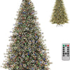 Lucktree 6ft / 7.5ft / 9ft Pre-Lit Artificial Christmas Tree with 360° Quick Power Connector