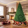 5/6/7/8 FT Artificial Christmas Tree, Unlit Full Xmas Pine Tree with 350/650/950/1138 Branch Tips & Folding Metal Stand
