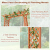 84.5" Wooden Garden Arch, Archway Arbor Trellis for Climbing Roses, Vines and Vegetables