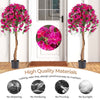 53" Artificial Bougainvillea Tree, Faux Silk Flower Plant in Pot with 576 Flowers & 288 Leaves