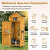 Outdoor Storage Shed, 70" Vertical Garden Shed Cabinet, Gray