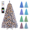 7.5/6 FT Prelit Artificial Christmas Tree, Smart RGB & Warm White LED Lights