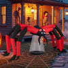 5 FT Halloween Inflatable Spider, Blow Up Yard Scary Spider with Red Tunnel Light Eyes