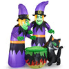 Lucktree 6 Ft Inflatable Halloween Witches, Blow up 2 Scary Witch Decoration