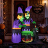 Lucktree 6 Ft Inflatable Halloween Witches, Blow up 2 Scary Witch Decoration
