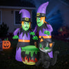 Lucktree 6 Ft Inflatable Halloween Witches, Blow up 2 Scary Witch Decoration