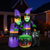 Lucktree 6 Ft Inflatable Halloween Witches, Blow up 2 Scary Witch Decoration
