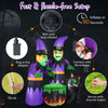 Lucktree 6 Ft Inflatable Halloween Witches, Blow up 2 Scary Witch Decoration