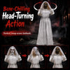 5.7 FT Animated Halloween Ghost Bride Decoration with Swapped Face