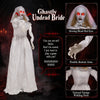 5.7 FT Animated Halloween Ghost Bride Decoration with Swapped Face