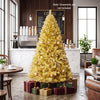 6 FT Gold Tinsel Christmas Tree, Metallic Artificial Decoration