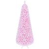 5/6/7 FT Flocked Fir Christmas Tree, Pre-Lit, Hinged, Pink